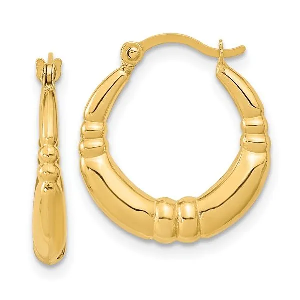 14K Yellow Gold Hoop Earrings with Wire and Clutch Closure Monarch Jewelry Winter Park, FL