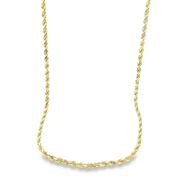 14Karat Yellow Gold Diamond Cut Rope Chain, 3.25mm, 24'' 430-01242 Monarch Jewelry Winter Park, FL