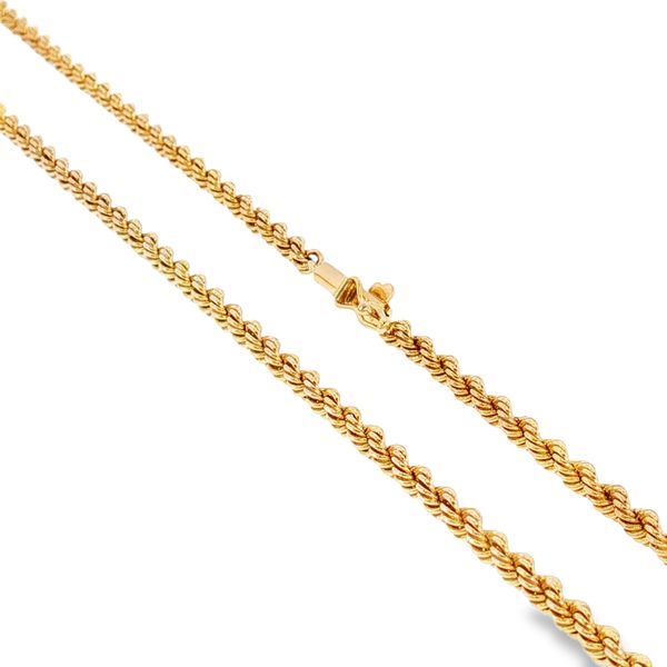 14K Yellow Gold Rope Chain Image 2 Monarch Jewelry Winter Park, FL