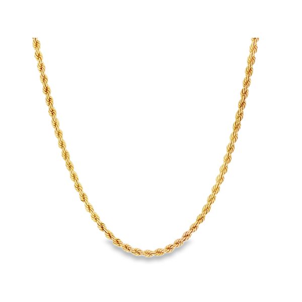 14K Yellow Gold Rope Chain Image 3 Monarch Jewelry Winter Park, FL