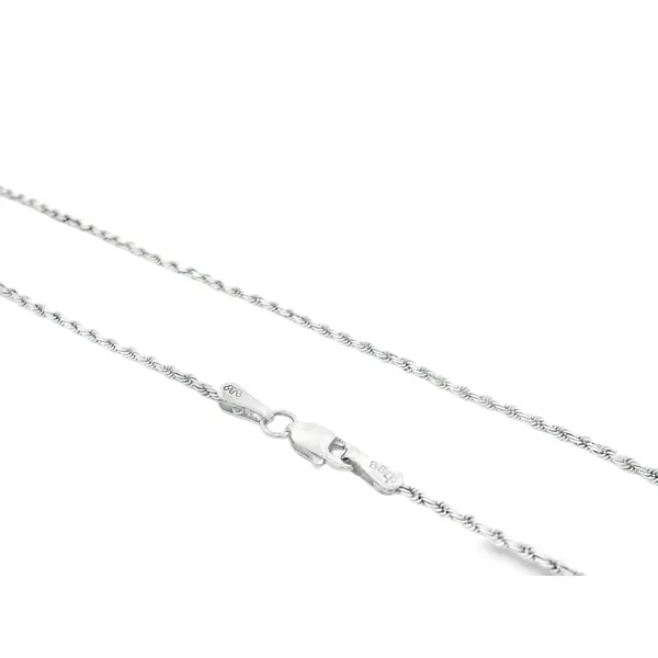14K White Gold Rope Chain Necklace Image 2 Monarch Jewelry Winter Park, FL