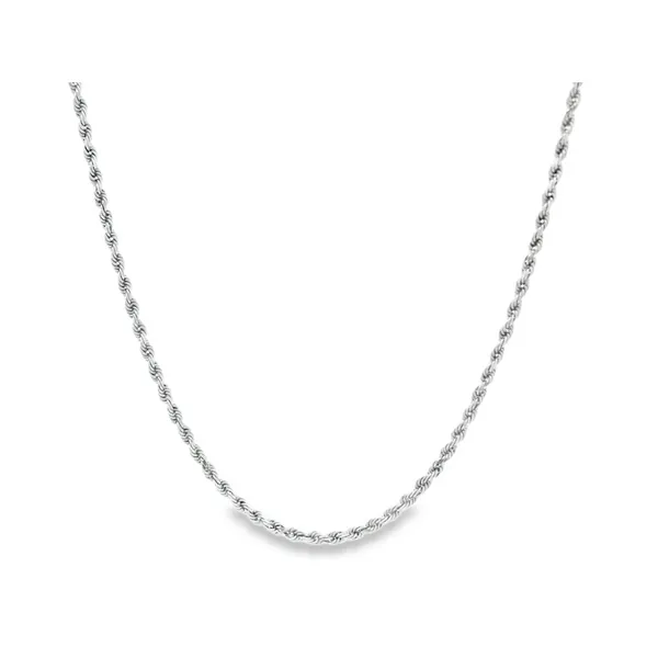 14K White Gold Rope Chain Necklace Image 3 Monarch Jewelry Winter Park, FL
