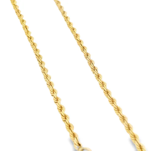 14K Yellow Gold Rope Chain Necklace Image 2 Monarch Jewelry Winter Park, FL