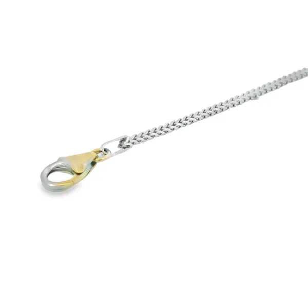 White Gold Square Franco Necklace Monarch Jewelry Winter Park, FL