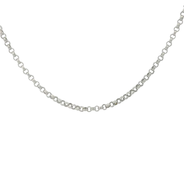 White Gold Rolo Necklace Image 2 Monarch Jewelry Winter Park, FL