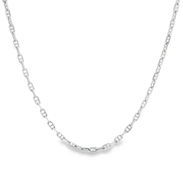 14K White Gold Square Mariner Necklace Image 3 Monarch Jewelry Winter Park, FL
