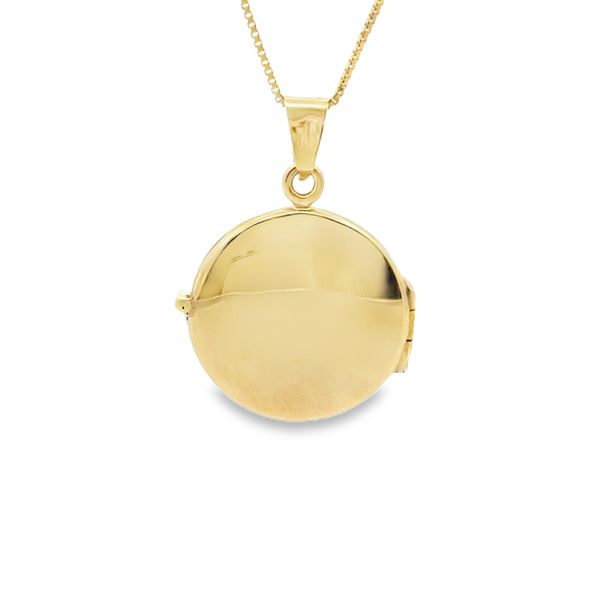 14K Yellow Gold Round Locket Necklace Image 3 Monarch Jewelry Winter Park, FL