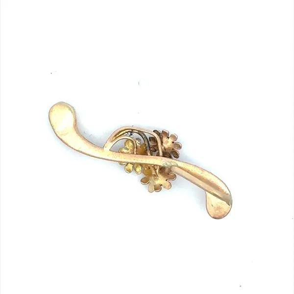 Yellow 14 Karat Filigree Estate - Art Nouveau Charm with Blue Enamel Flowers 405-00503 Image 3 Monarch Jewelry Winter Park, FL