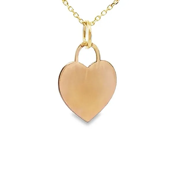 14Karat Yellow Gold Engraveable Heart Charm Pendant 435-00531 Monarch Jewelry Winter Park, FL