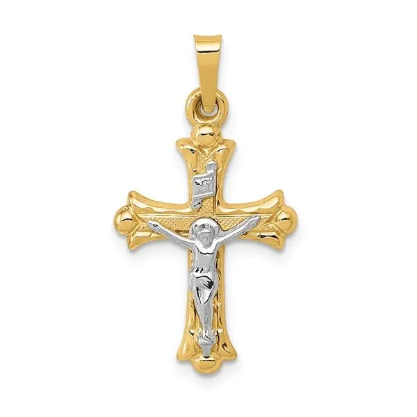 Dainty Two Tone 14K Cross Charm Monarch Jewelry Winter Park, FL