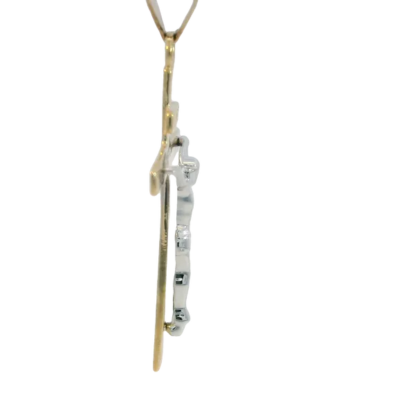 Two Tone Gold Cross Charm Image 3 Monarch Jewelry Winter Park, FL