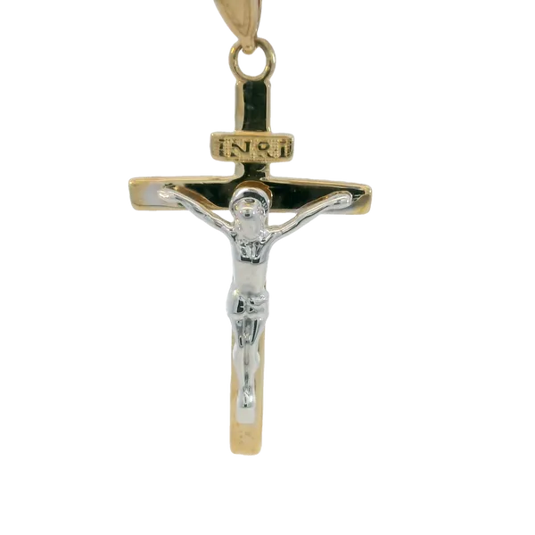 Two Tone Gold Cross Charm Image 4 Monarch Jewelry Winter Park, FL