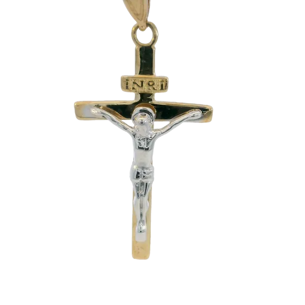 Two Tone Gold Cross Charm Monarch Jewelry Winter Park, FL