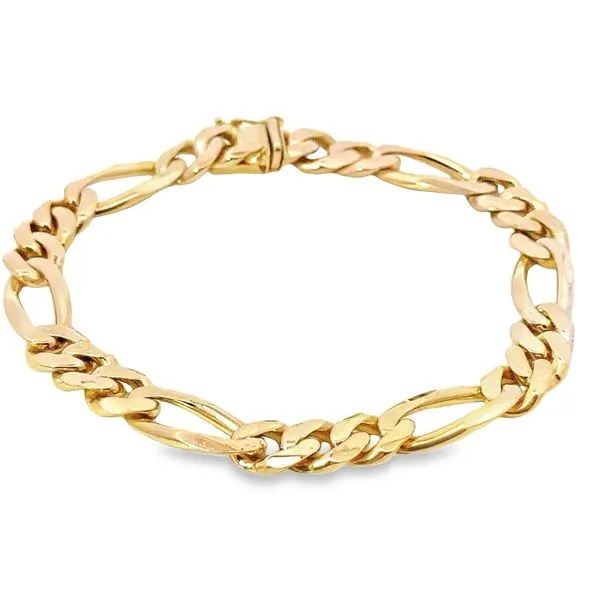 14 Karat yellow gold 8.5mm Figaro Bracelet Monarch Jewelry Winter Park, FL