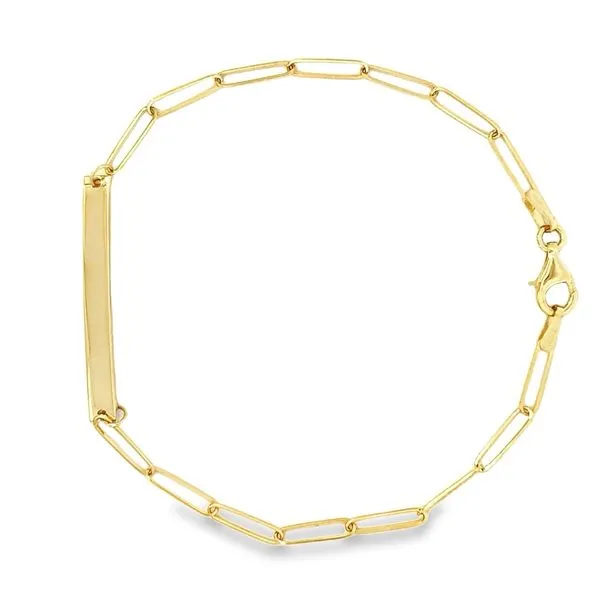 14Karat Yellow Gold Engraveable Bar Bracelet, 7'' 440-00253 Image 2 Monarch Jewelry Winter Park, FL
