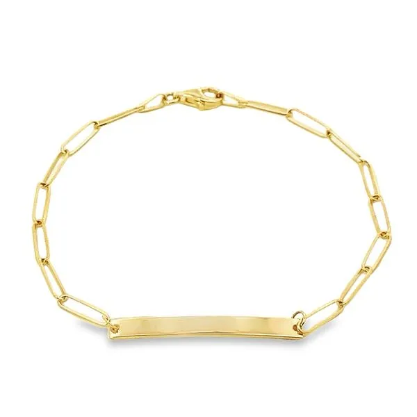 14Karat Yellow Gold Engraveable Bar Bracelet, 7'' 440-00253 Monarch Jewelry Winter Park, FL