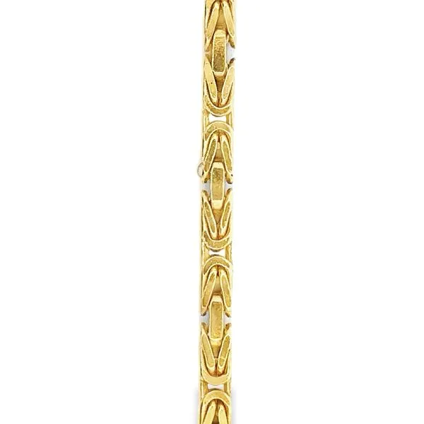 14K Yellow Gold Square Byzantine Link Bracelet Image 4 Monarch Jewelry Winter Park, FL