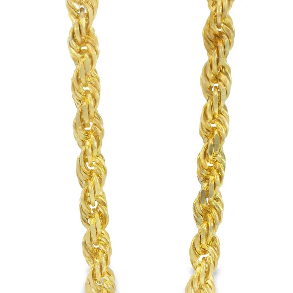 14 Karat Yellow Gold 3mm Diamond Cut Rope Bracelet, 8'' 440-00258 Monarch Jewelry Winter Park, FL