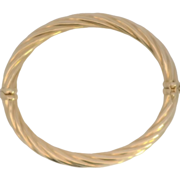 Yellow Gold Twisted Bangle Bracelet Image 2 Monarch Jewelry Winter Park, FL
