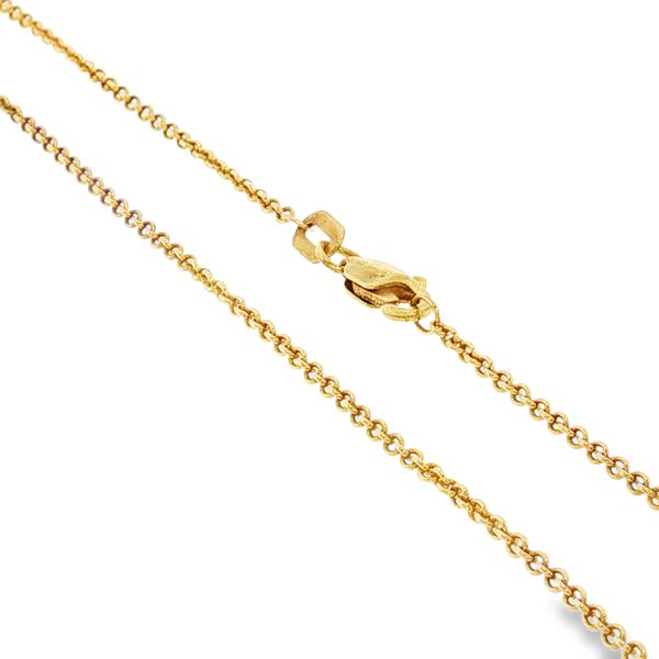 Rolo 14Kt Gold Anklet, 9.5 inches Image 2 Monarch Jewelry Winter Park, FL