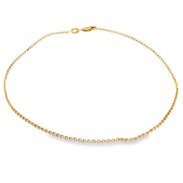 Rolo 14Kt Gold Anklet, 9.5 inches Image 4 Monarch Jewelry Winter Park, FL