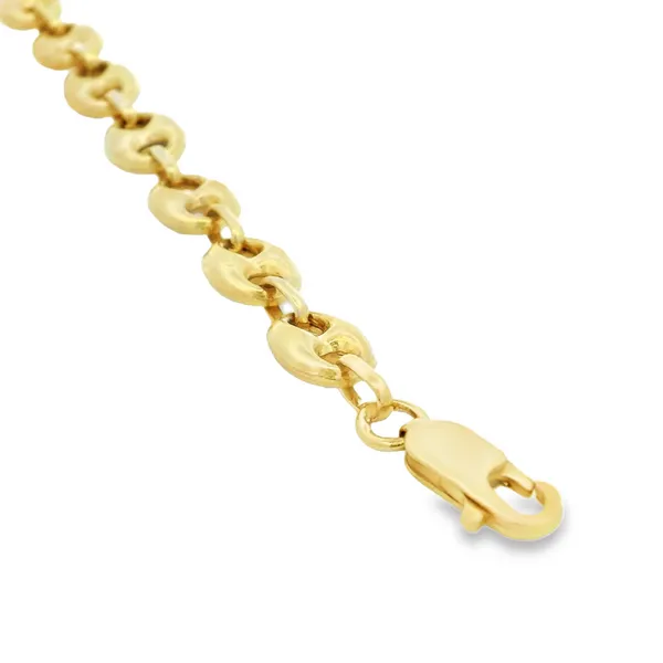 14K Yellow Gold Puff Mariner Bracelet Image 3 Monarch Jewelry Winter Park, FL