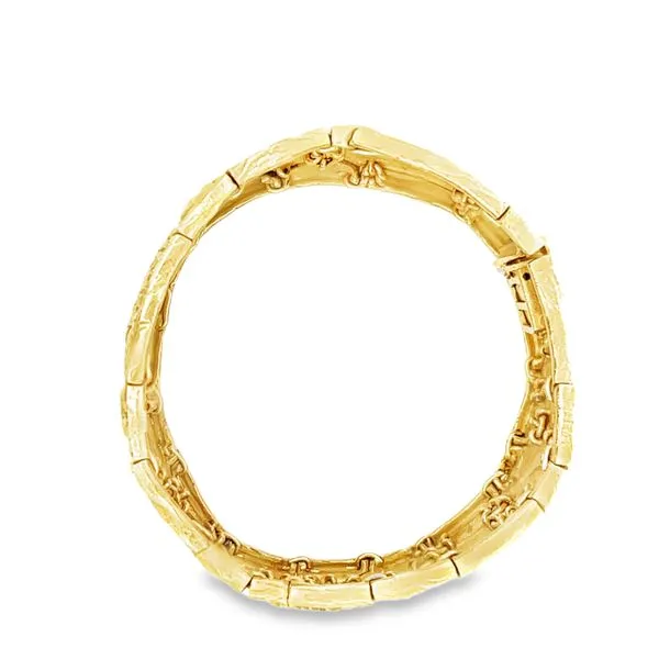 18K Yellow Gold Dove Motif Bracelet with Rubies and Diamonds Image 4 Monarch Jewelry Winter Park, FL