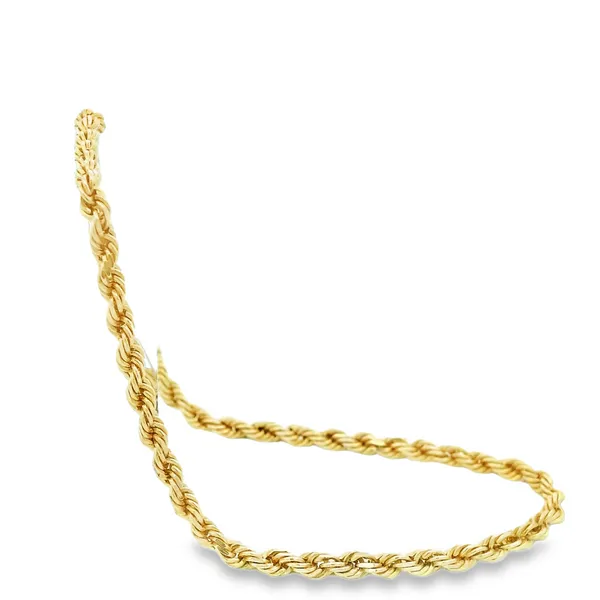 14K Yellow Gold Rope Bracelet with Lobster Clasp Image 3 Monarch Jewelry Winter Park, FL