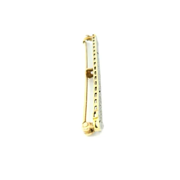14K Two Tone Gold Art Deco Pin Image 4 Monarch Jewelry Winter Park, FL