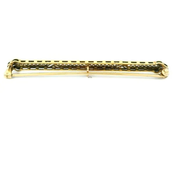 14K Two Tone Gold Art Deco Pin Image 5 Monarch Jewelry Winter Park, FL