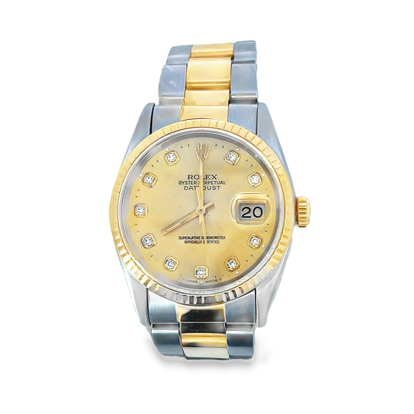 Two Tone Rolex Oyster Perpetual Datejust Men's Watch Monarch Jewelry Winter Park, FL