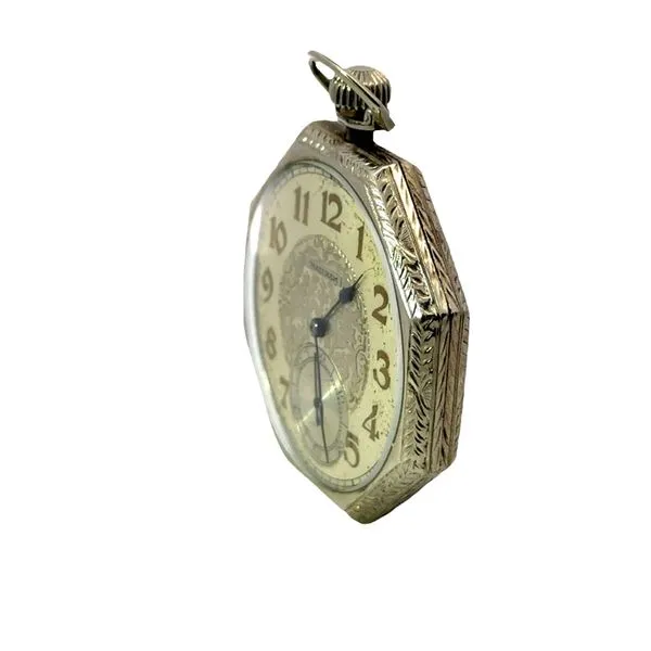 14k WG Waltham Open Face Pocket watch  502-00101 Image 2 Monarch Jewelry Winter Park, FL