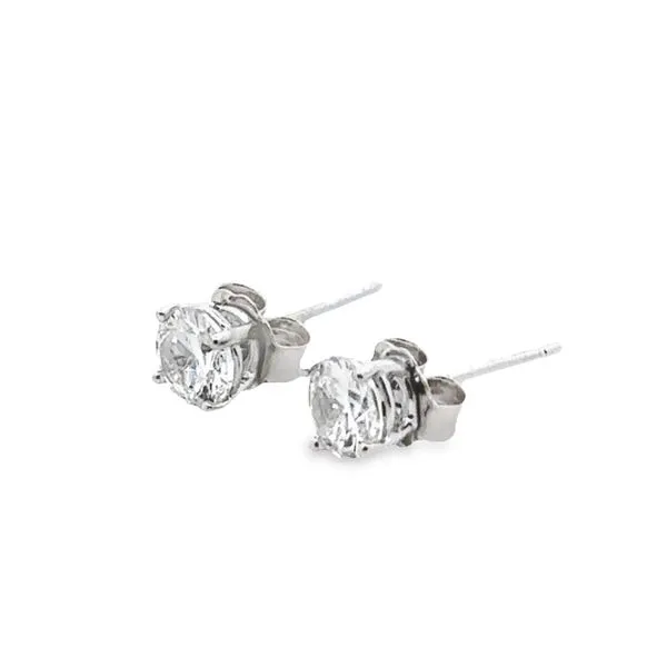 Sterling Silver Cubic Zirconia Stud Earrings 1.0ctw 645-00839 Image 2 Monarch Jewelry Winter Park, FL