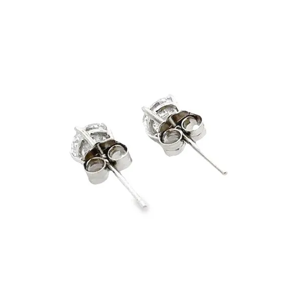 Sterling Silver Cubic Zirconia Stud Earrings 1.0ctw 645-00839 Image 3 Monarch Jewelry Winter Park, FL