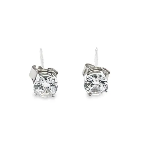 Sterling Silver Cubic Zirconia Stud Earrings 1.0ctw 645-00839 Monarch Jewelry Winter Park, FL