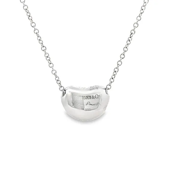 Sterling Silver TIffany & Co Elsa Peretti Bean Necklace, 16'' 665-00600 Image 3 Monarch Jewelry Winter Park, FL