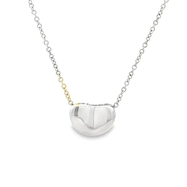 Sterling Silver TIffany & Co Elsa Peretti Bean Necklace, 16'' 665-00600 Monarch Jewelry Winter Park, FL