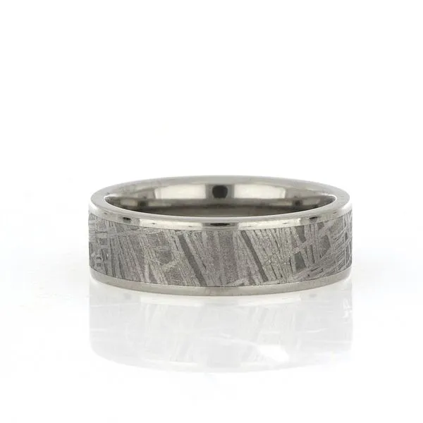Titanium and meteorite wedding ring 800-00055 Monarch Jewelry Winter Park, FL