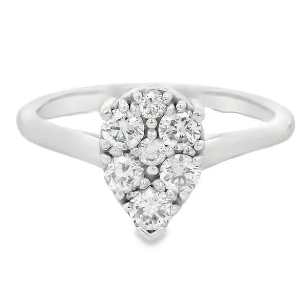 14KW Pear Shape Cluster Lab Grown Diamond Ring 850-00041 Monarch Jewelry Winter Park, FL