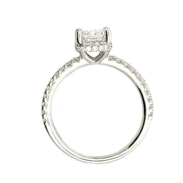 1.94ctw 14KW Halo Emerald Cut Lab Grown Diamond Engagement Ring 850-00126 Image 3 Monarch Jewelry Winter Park, FL