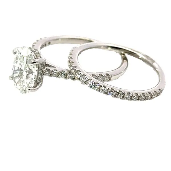 2.09ct Oval Lab Grown Diamond Engagement Ring and Wedding Band 850-00128 Image 2 Monarch Jewelry Winter Park, FL
