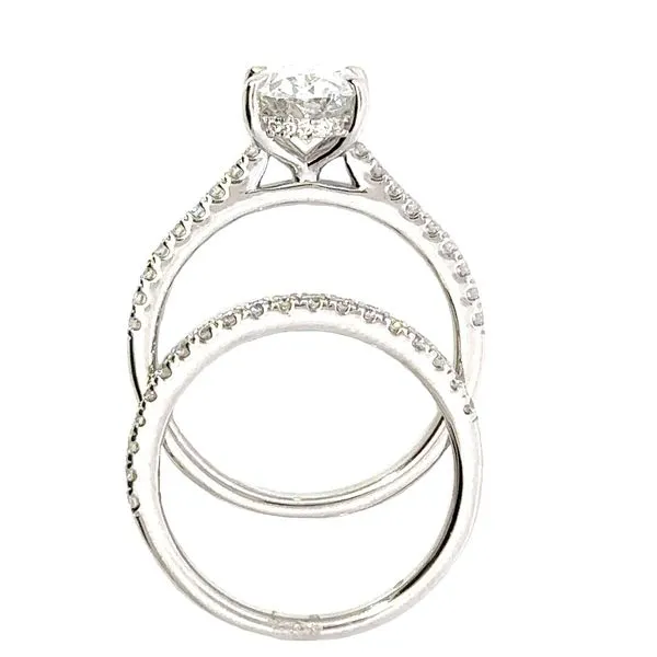 2.09ct Oval Lab Grown Diamond Engagement Ring and Wedding Band 850-00128 Image 3 Monarch Jewelry Winter Park, FL