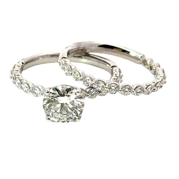 1.50carat Round Lab Grown Diamond Engagement Ring and Wedding Band 850-00133 Monarch Jewelry Winter Park, FL