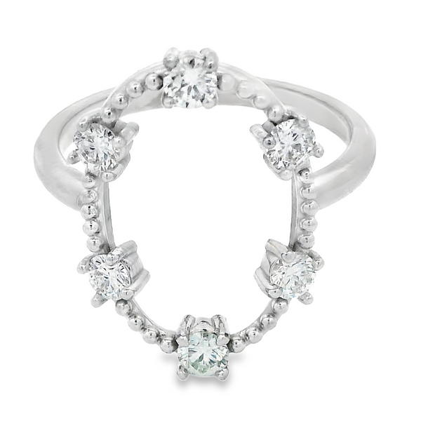 14K White Gold Lab Grown Diamond Open Style Fashion Ring Monarch Jewelry Winter Park, FL