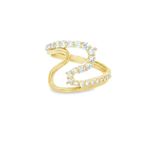 14K Yellow Gold Double Curve Lab Grown Diamond Ring Image 2 Monarch Jewelry Winter Park, FL