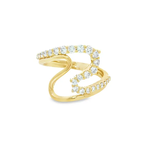 14K Yellow Gold Double Curve Lab Grown Diamond Ring Monarch Jewelry Winter Park, FL