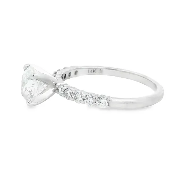 14K White Gold Lab Grown Diamond Solitaire Engagement Ring Image 2 Monarch Jewelry Winter Park, FL