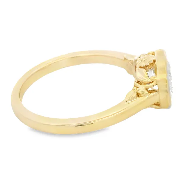 14K Yellow Gold Lab Grown Diamond Bezel Engagement Ring Image 2 Monarch Jewelry Winter Park, FL