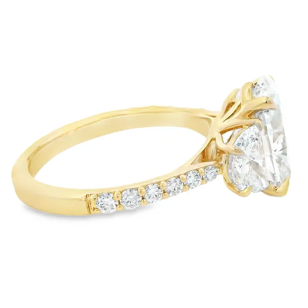 14K Yellow Gold Lab Grown Diamond 3 Stone Ring Image 3 Monarch Jewelry Winter Park, FL