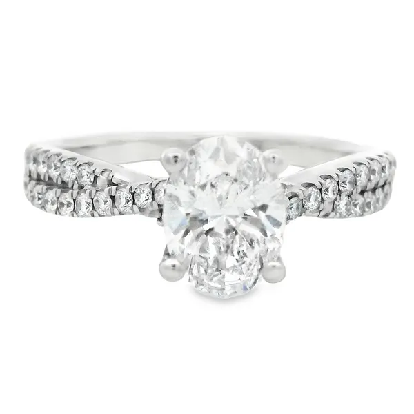 14Karat White Gold Lab Grown Diamond Engagement Ring Monarch Jewelry Winter Park, FL